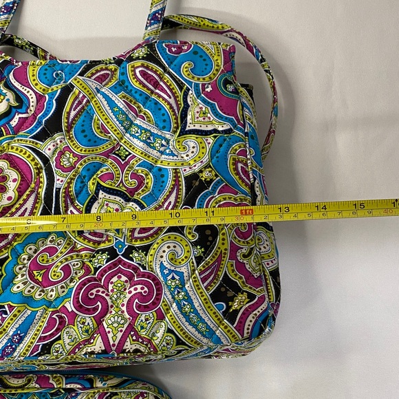 Limited Edition Vera Bradley Silk Collection Vibrant Paisley Women Shoulder Bag - Picture 8 of 10